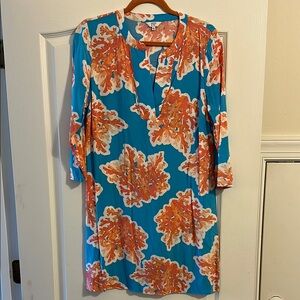 Vibrant Blue and corral Women's Dress
